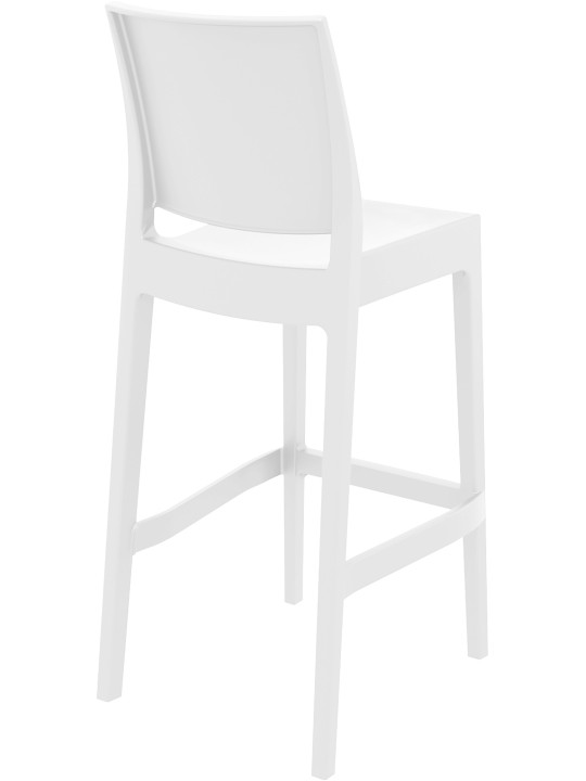 Juego de 2 taburetes de bar Maya, blanco Juego de 2 taburetes de bar Maya, blanco