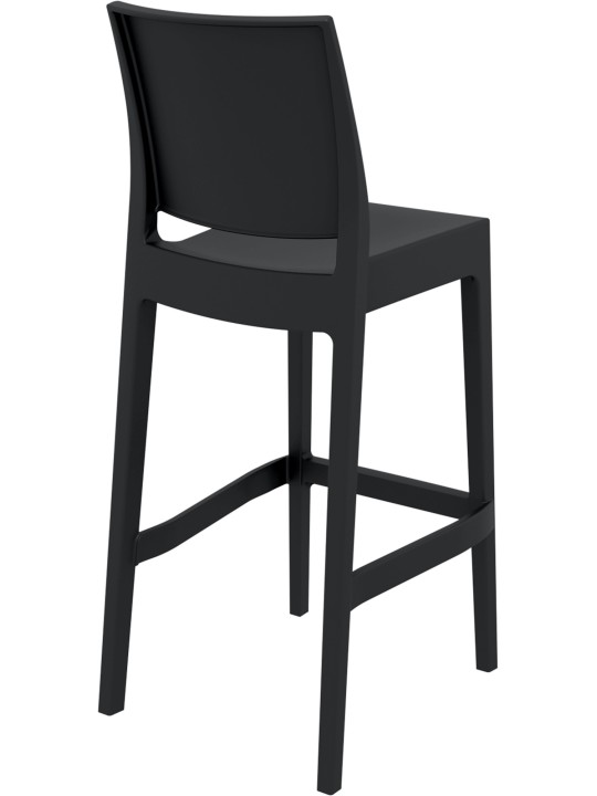 Juego de 2 taburetes de bar Maya, negro Juego de 2 taburetes de bar Maya, negro