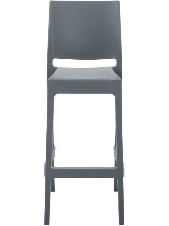 Juego de 2 taburetes de bar Maya, gris oscuro Juego de 2 taburetes de bar Maya, gris oscuro