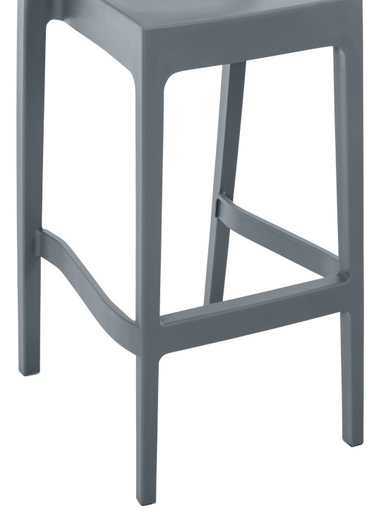 Juego de 2 taburetes de bar Maya, gris oscuro Juego de 2 taburetes de bar Maya, gris oscuro