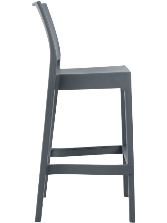 Juego de 2 taburetes de bar Maya, gris oscuro Juego de 2 taburetes de bar Maya, gris oscuro