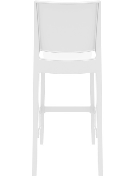 Juego de 2 taburetes de bar Maya, blanco Juego de 2 taburetes de bar Maya, blanco