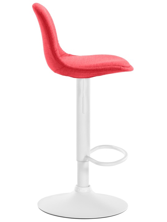 Taburete de bar Kiel tela, rojo