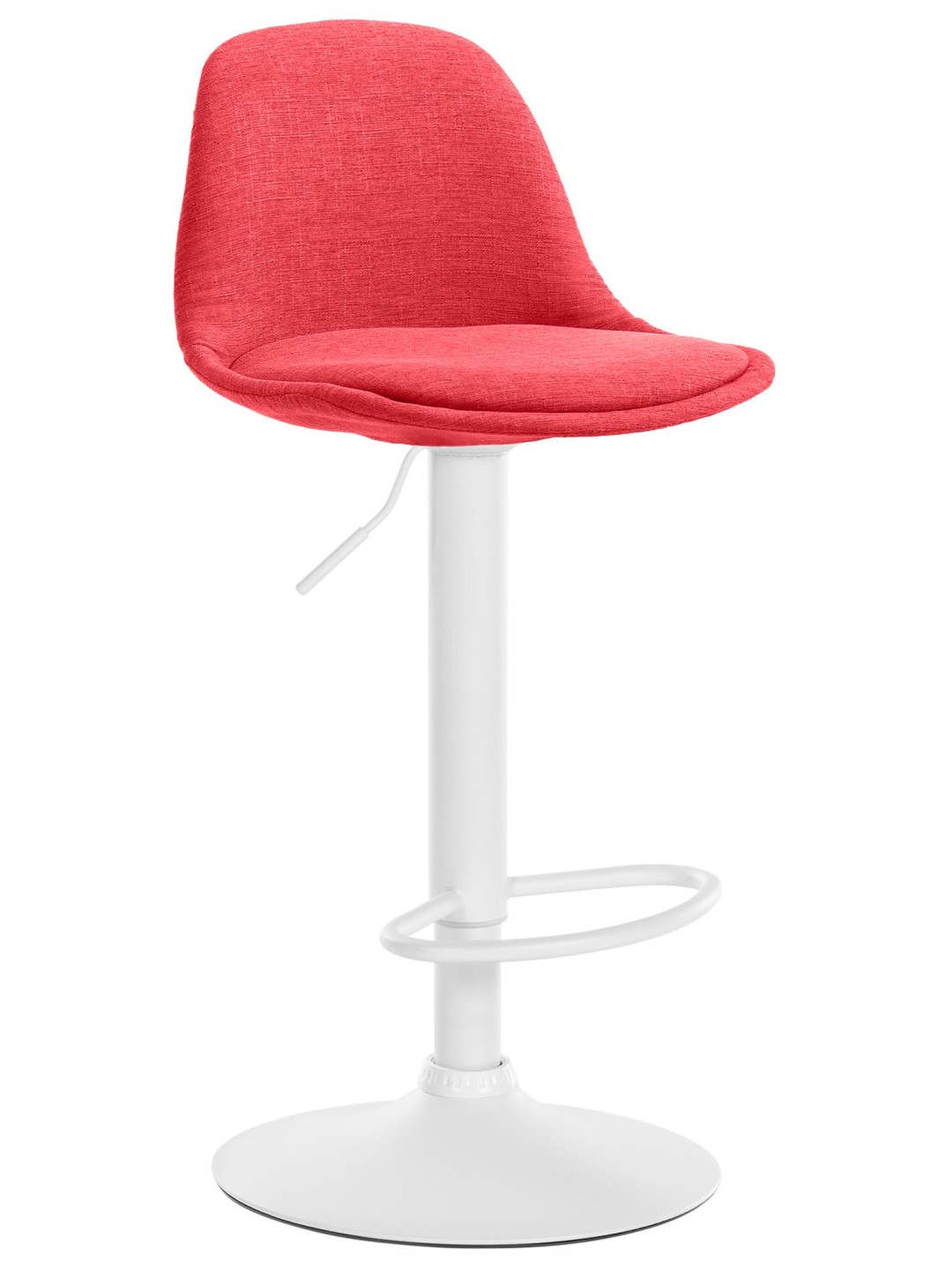Taburete de bar Kiel tela, rojo