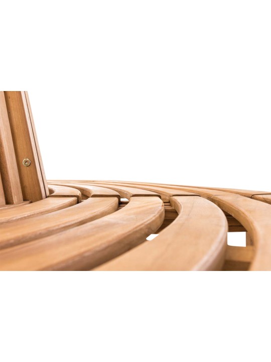Banco árbol Leming media caña 200 cm, teca