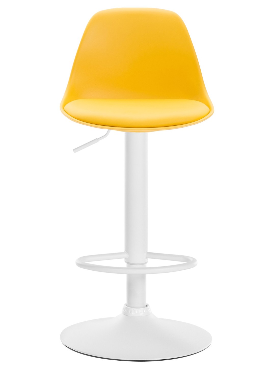 Taburete de bar Kiel de piel sintética, amarillo