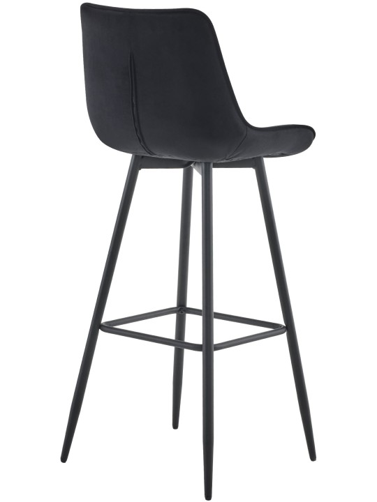 Taburete de bar Dartford terciopelo, negro