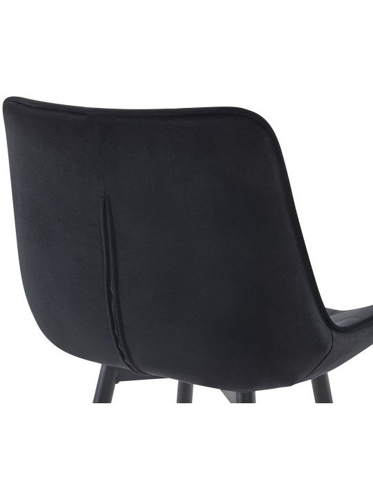Taburete de bar Dartford terciopelo, negro