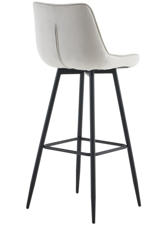 Taburete de bar Dartford terciopelo, gris