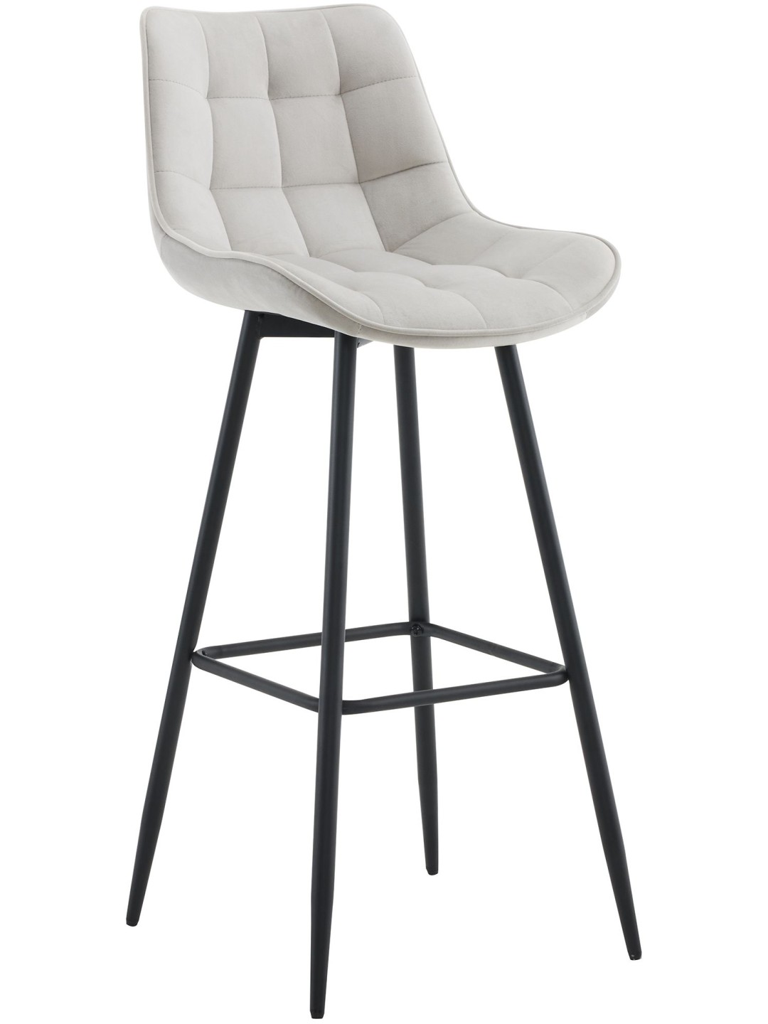Taburete de bar Dartford terciopelo, gris