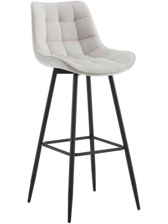 Taburete de bar Dartford terciopelo, gris