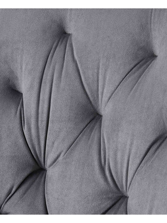 Silla de comedor de terciopelo Wallace, gris oscuro