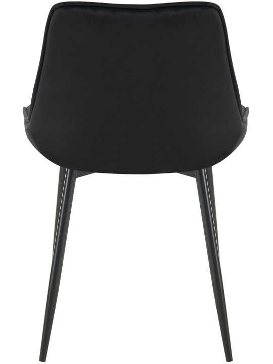 Silla de comedor de terciopelo Wallace, negro