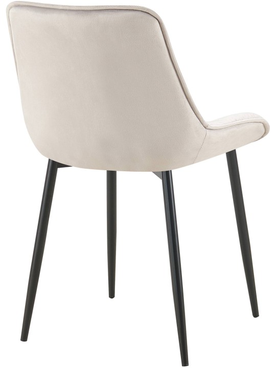 Silla de comedor de terciopelo Wallace, gris