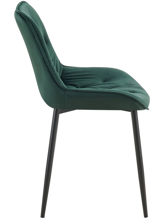 Silla de comedor de terciopelo Wallace, verde