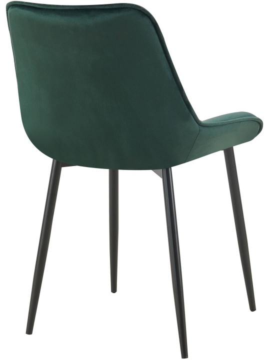 Silla de comedor de terciopelo Wallace, verde