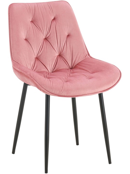 Silla de comedor de terciopelo Wallace, rosa
