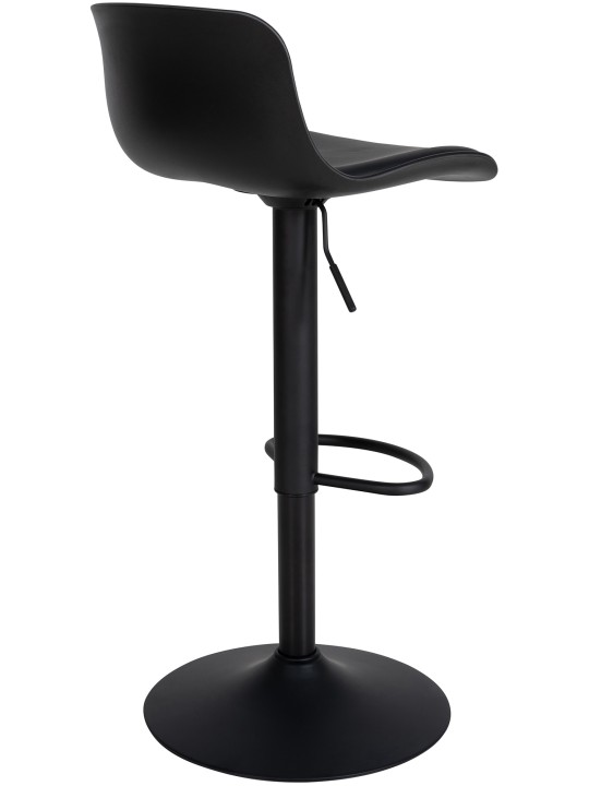 Juego de 4 taburetes de bar Almada piel sintética, negro