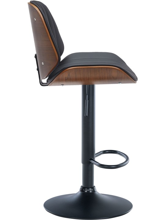 Juego de 2 taburetes de bar Nova de piel sintética, nogal/negro Juego de 2 taburetes de bar Nova de piel sintética, nogal/negro