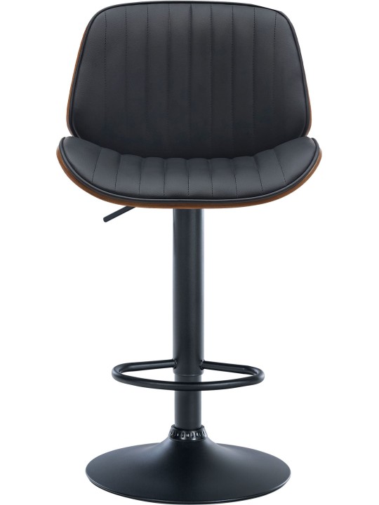 Juego de 2 taburetes de bar Nova de piel sintética, nogal/negro Juego de 2 taburetes de bar Nova de piel sintética, nogal/negro