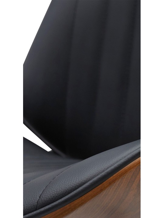 Juego de 2 taburetes de bar Nova de piel sintética, nogal/negro Juego de 2 taburetes de bar Nova de piel sintética, nogal/negro