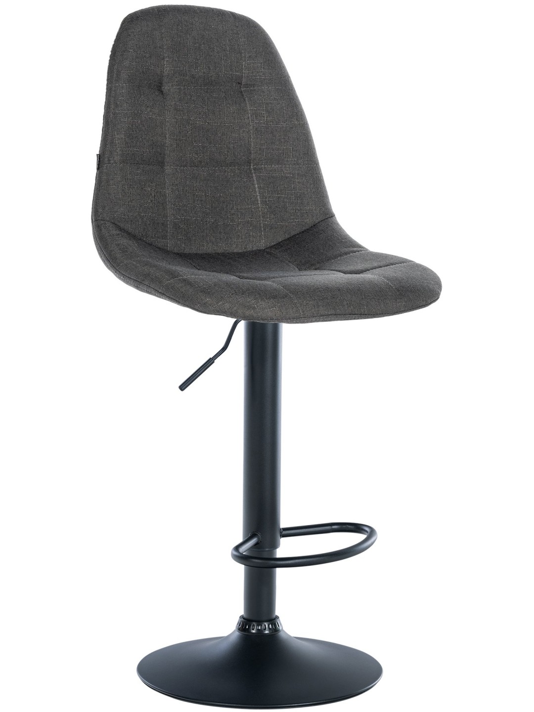 Taburete de bar Elmore tela B, gris oscuro