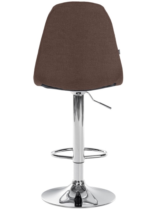 Taburete de bar Elmore tela C, marrón