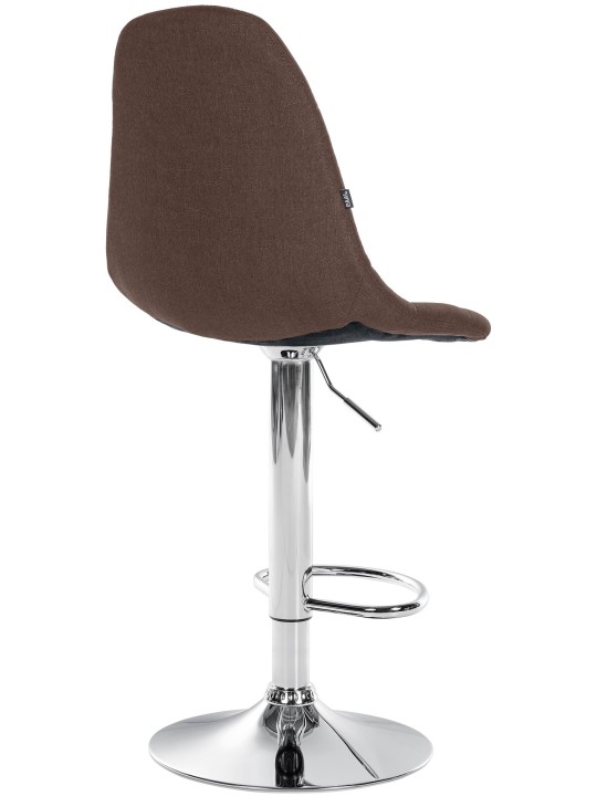 Taburete de bar Elmore tela C, marrón