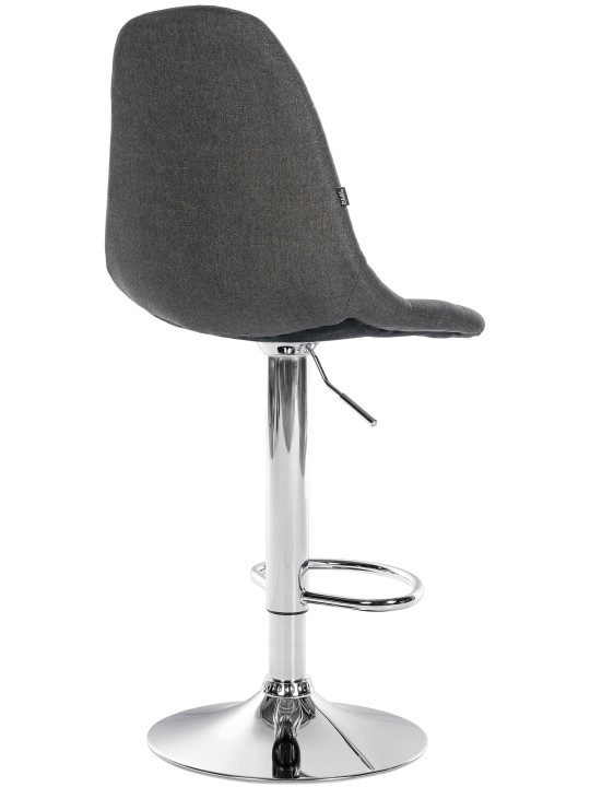 Taburete de bar Elmore tela C, gris oscuro