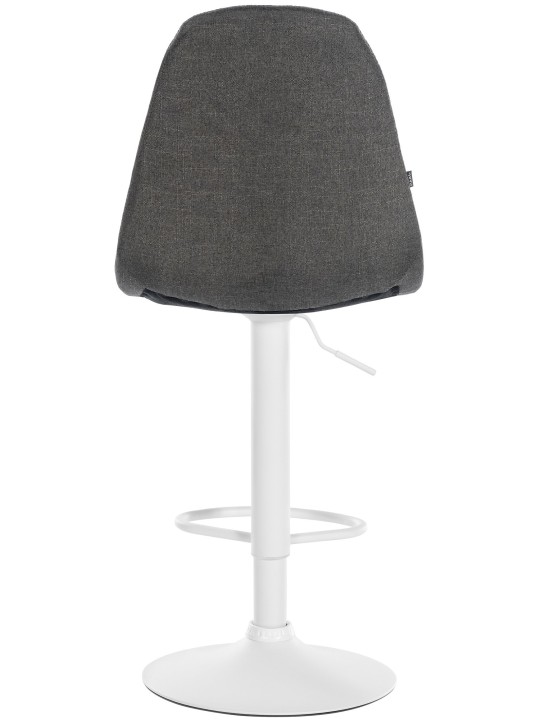 Taburete de bar Elmore tela W, gris oscuro