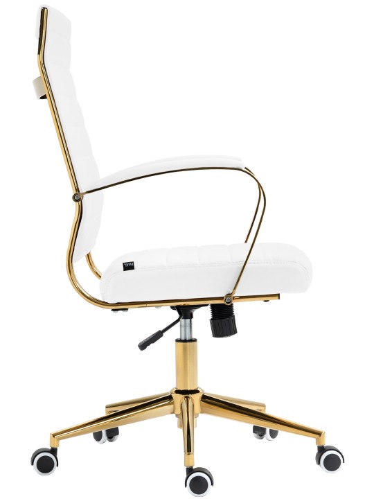 Silla de oficina Havana polipiel, blanco