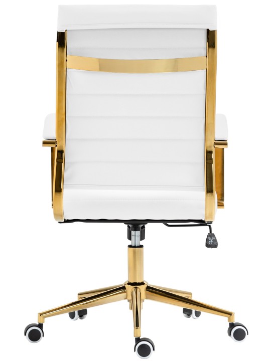 Silla de oficina Havana polipiel, blanco