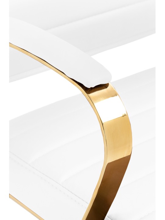 Silla de oficina Havana polipiel, blanco