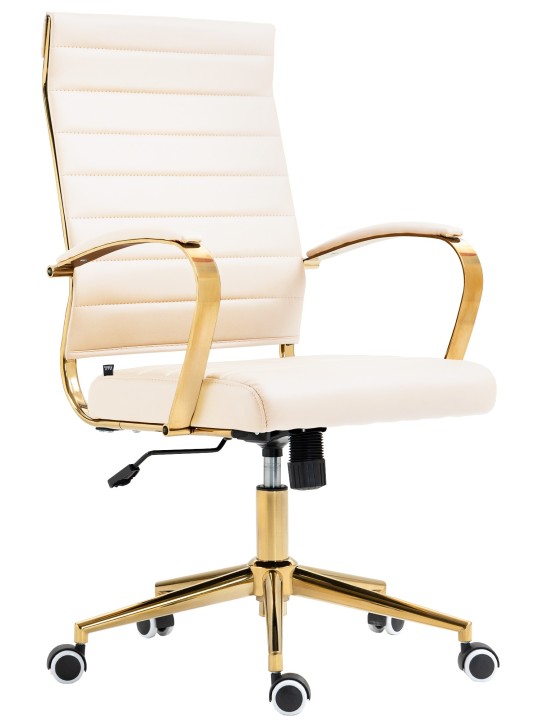 Silla de oficina Havana polipiel, crema Silla de oficina Havana polipiel, crema