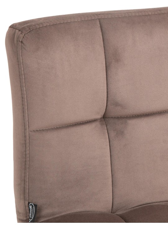 Taburete de bar Peru terciopelo cromo, marrón