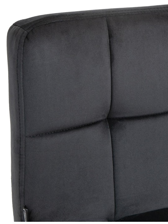 Taburete de bar Peru terciopelo cromo, negro