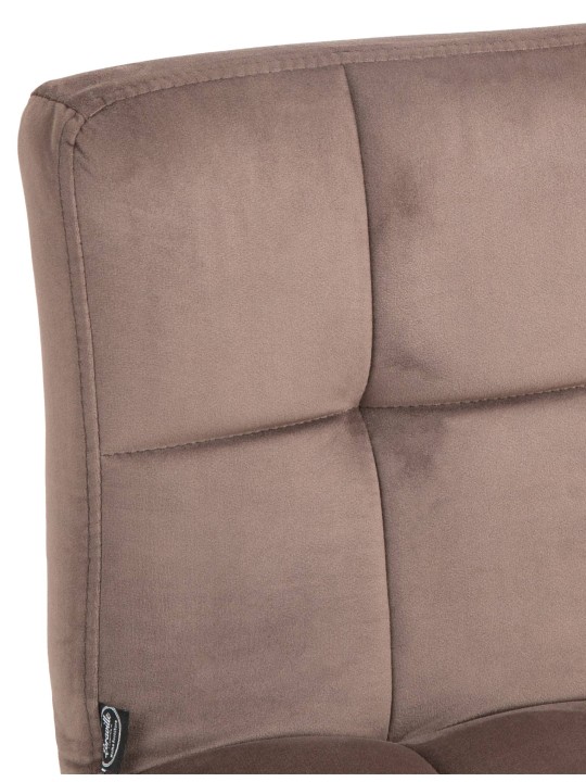 Taburete de bar Perú terciopelo, marrón