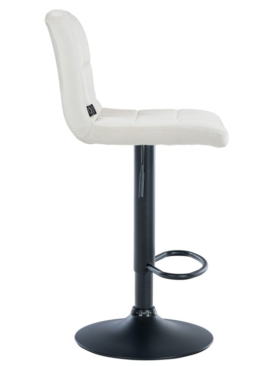 Taburete de bar Perú terciopelo, crema