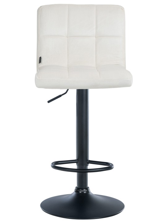 Taburete de bar Perú terciopelo, crema