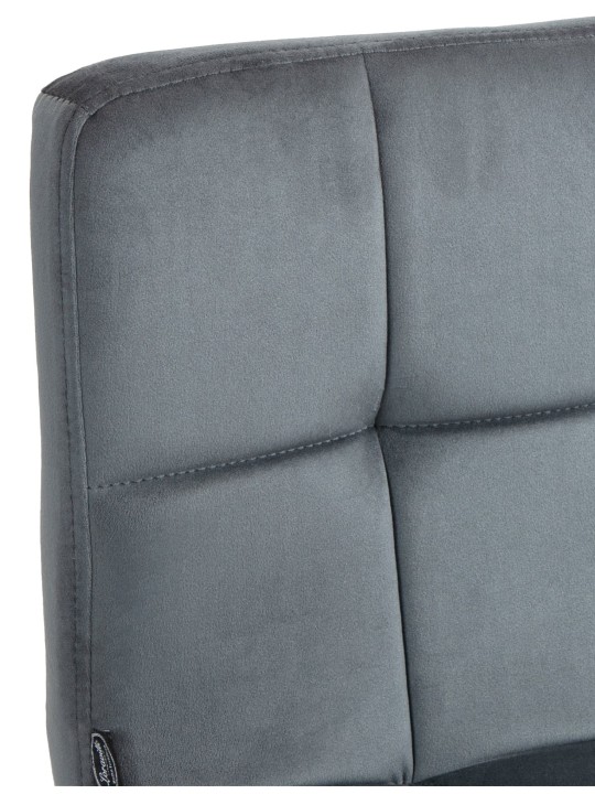 Taburete de bar Perú terciopelo, gris oscuro