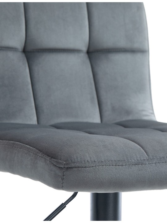 Taburete de bar Perú terciopelo, gris oscuro