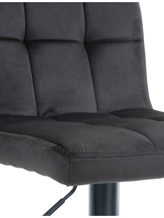 Taburete de bar Perú terciopelo, negro