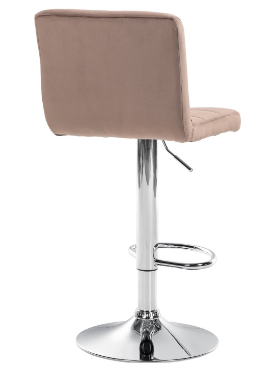 Juego de 2 taburetes de bar Perú terciopelo cromado, marrón Juego de 2 taburetes de bar Perú terciopelo cromado, marrón