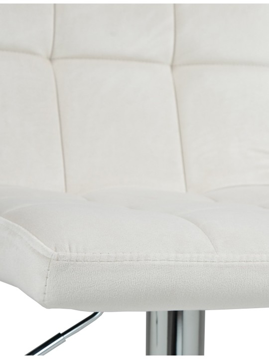 Juego de 2 taburetes de bar Perú terciopelo cromado, crema Juego de 2 taburetes de bar Perú terciopelo cromado, crema