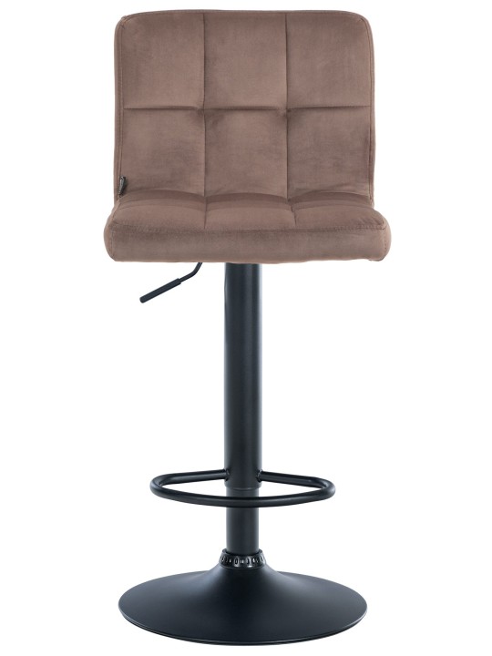 Juego de 2 taburetes de bar Perú terciopelo, marrón Juego de 2 taburetes de bar Perú terciopelo, marrón