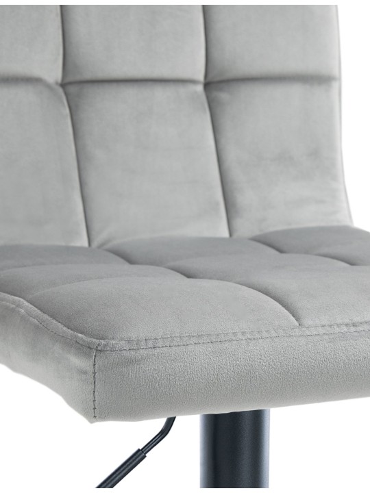 Juego de 2 taburetes de bar Perú terciopelo, gris