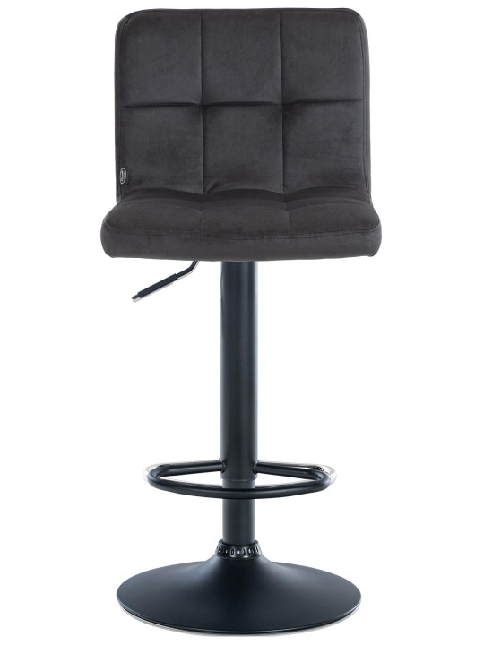 Juego de 2 taburetes de bar Perú terciopelo, negro Juego de 2 taburetes de bar Perú terciopelo, negro