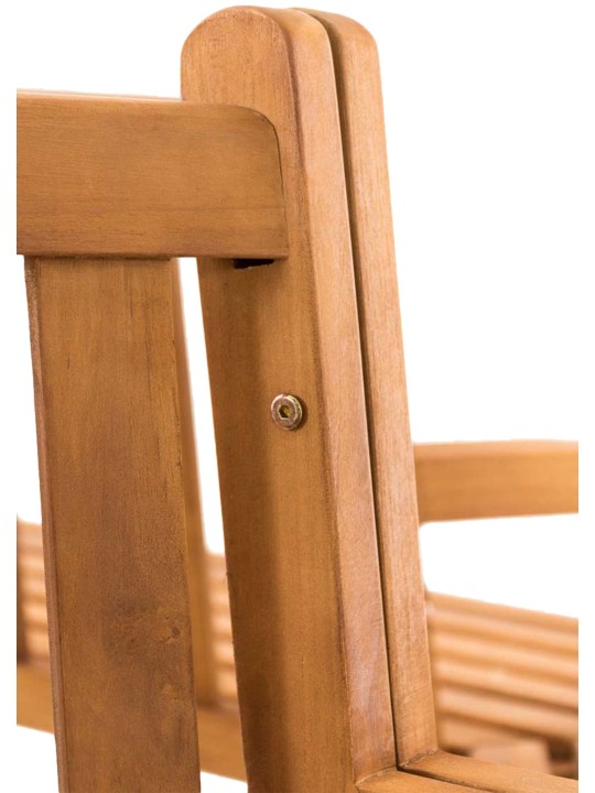 Banco arbol Kenna con reposabrazos semicircular 250 cm, teca