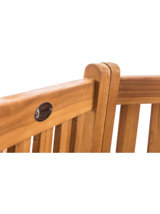 Banco arbol Kenna con reposabrazos semicircular 250 cm, teca