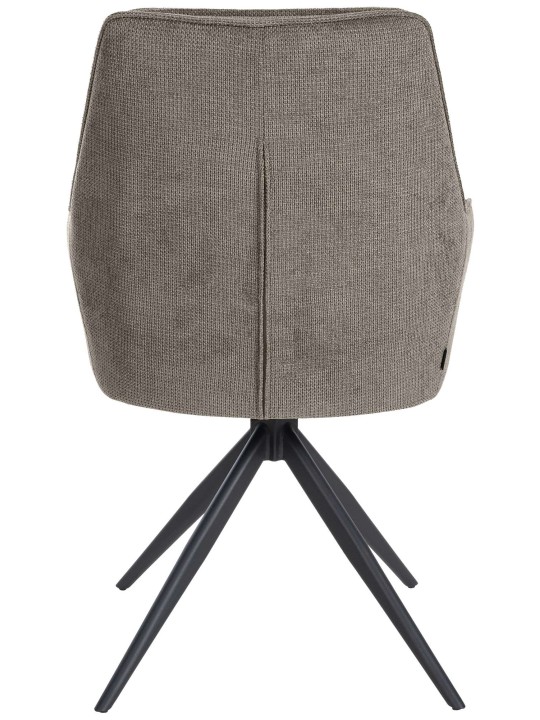 Silla de comedor Jules tela, gris oscuro